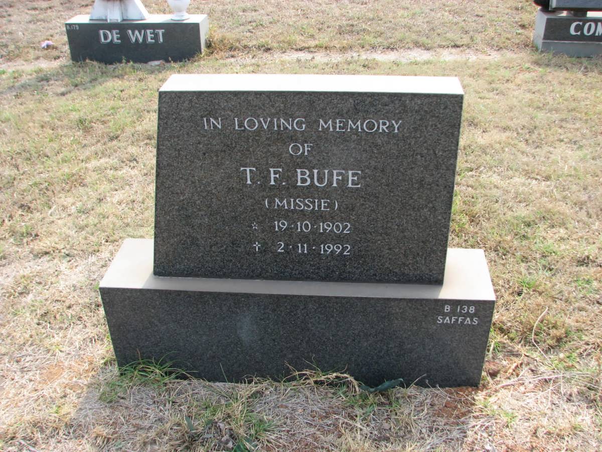 BUFE T.F. 1902-1992