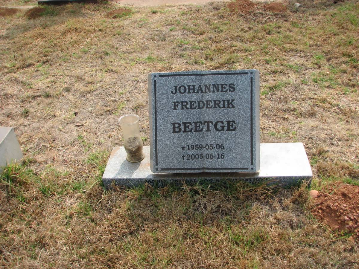 BEETGE Johannes Frederik 1959-2005
