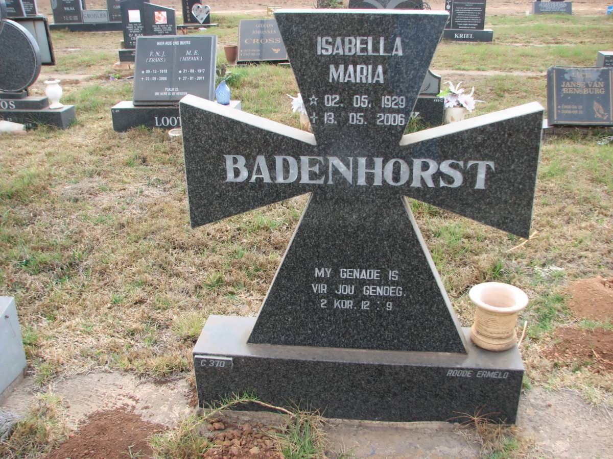 BADENHORST Isabella Maria 1929-2006