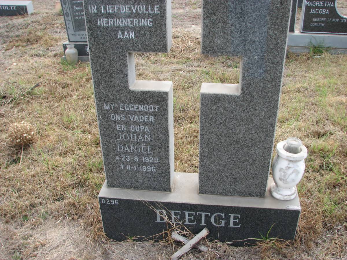 BEETGE Johan Daniël 1929-1996