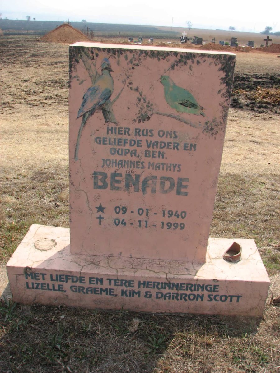 BENADE Johannes Mathys 1940-1999