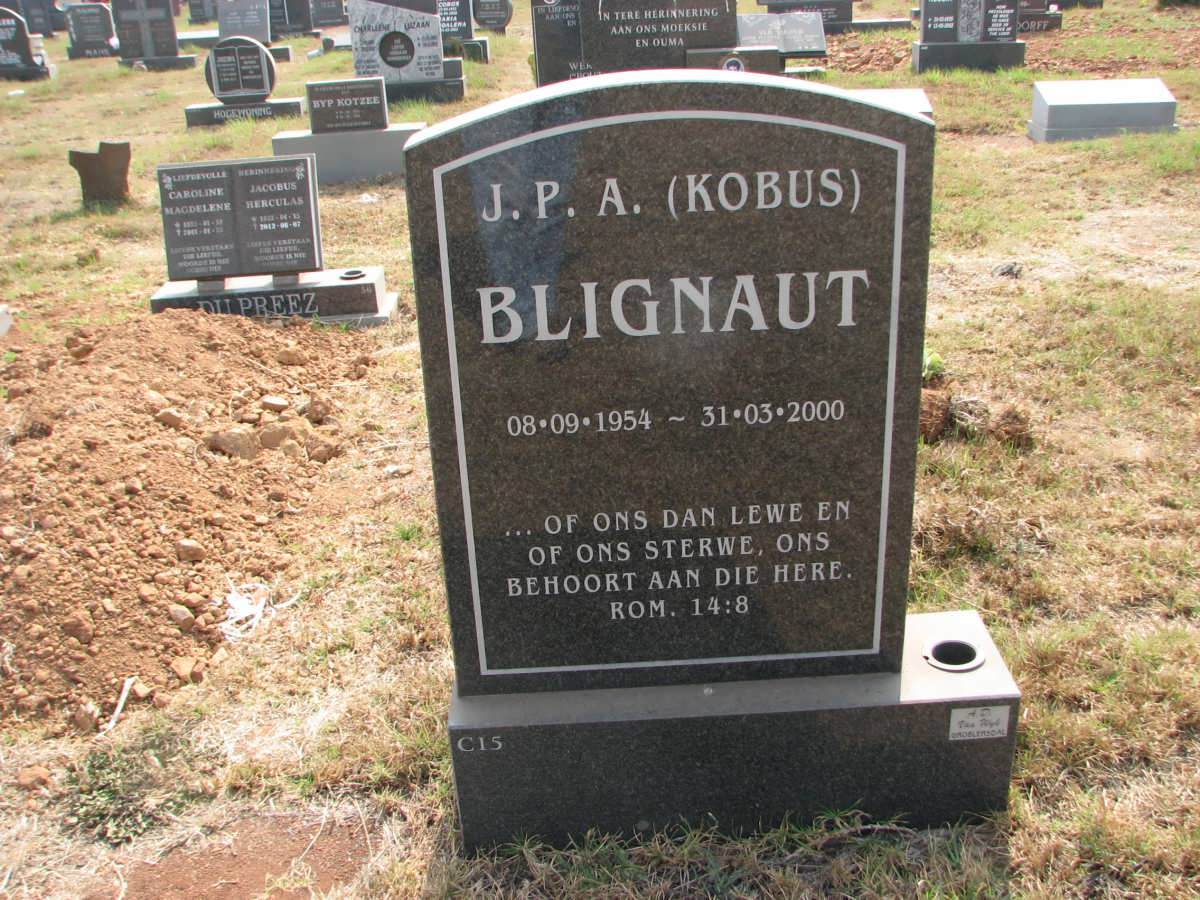 BLIGNAUT J.P.A. 1954-2000