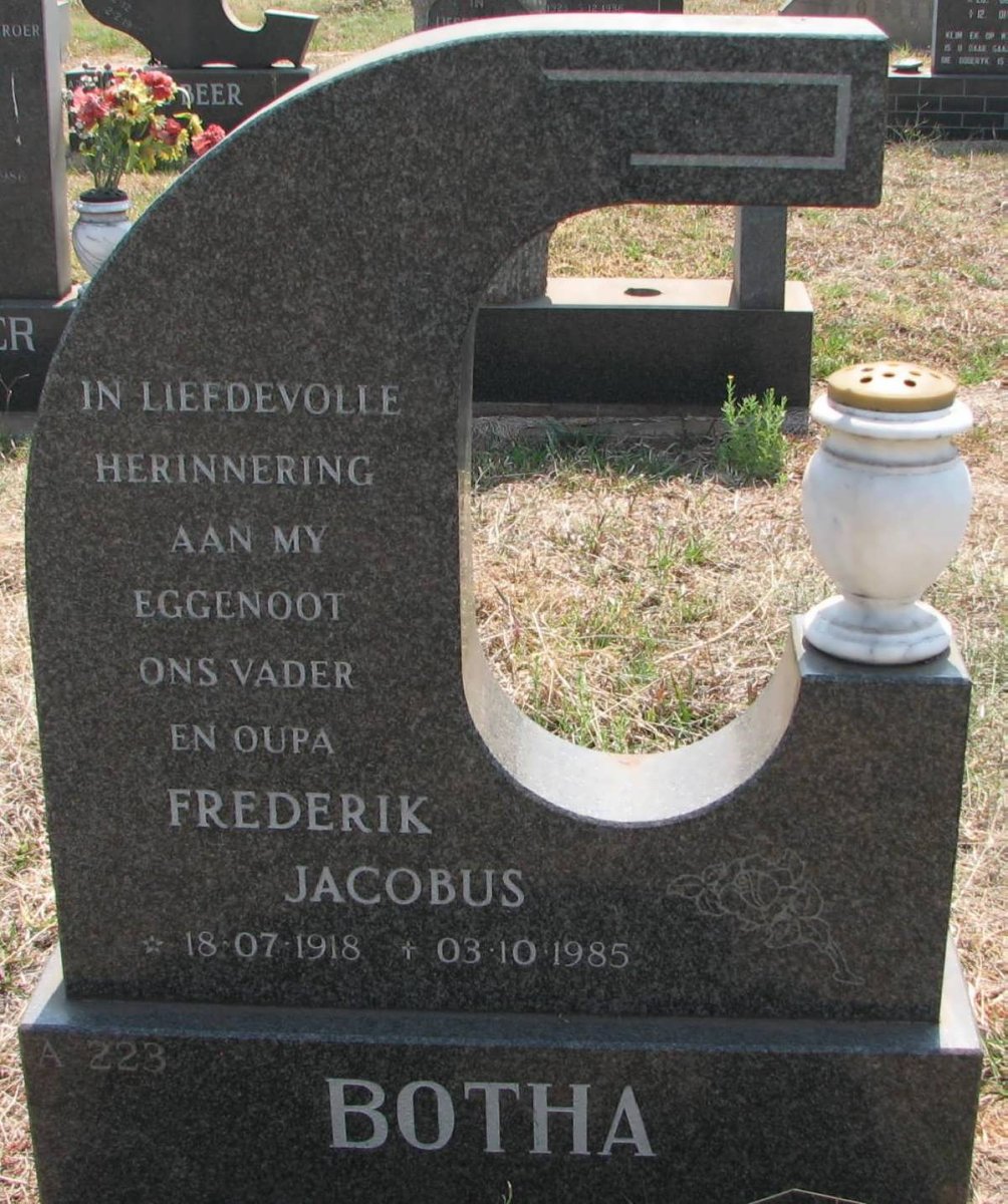 BOTHA Frederik Jacobus 1918-1985