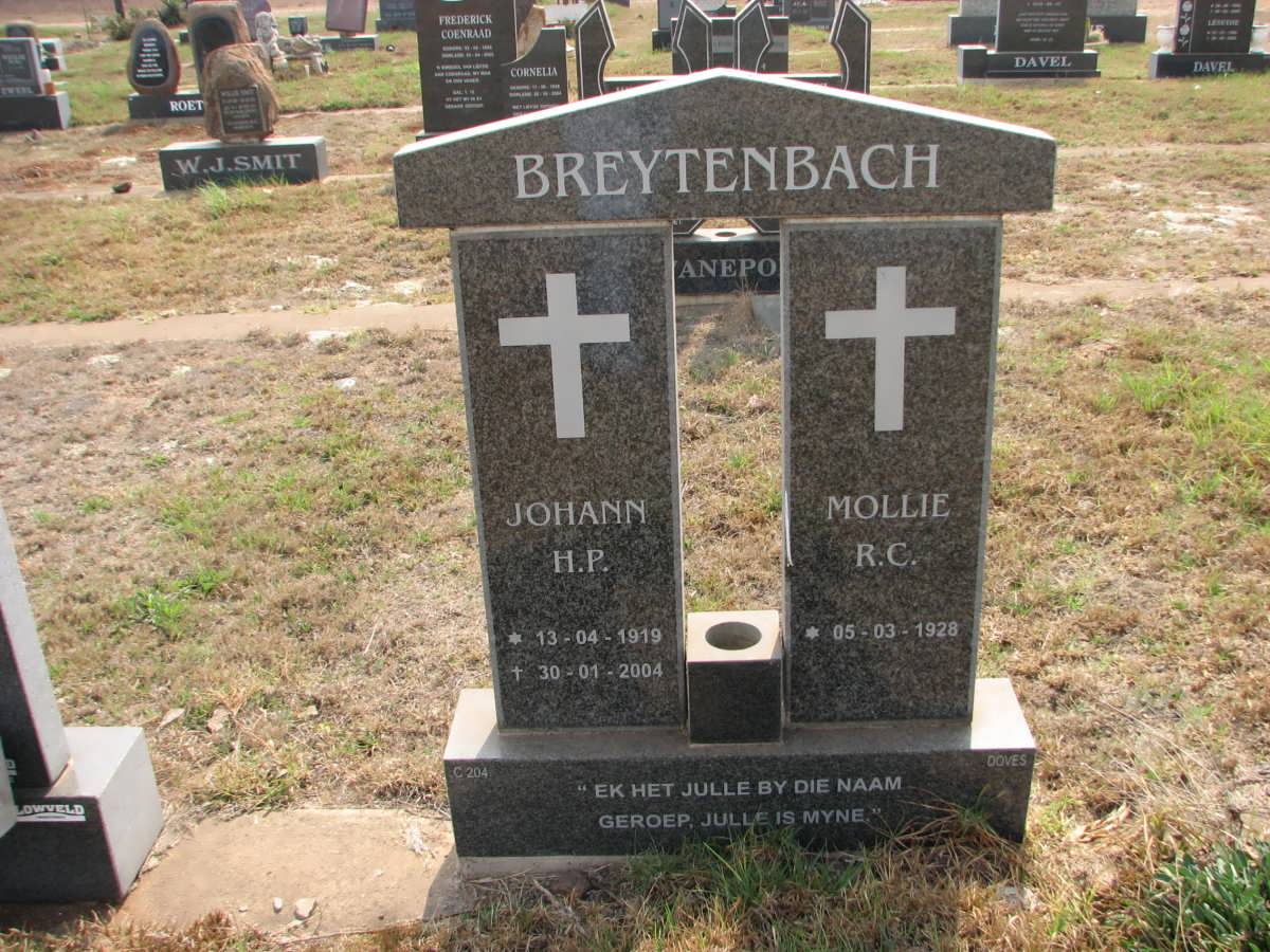 BREYTENBACH H.P. 1919-2004 &amp; R.C. 1928-