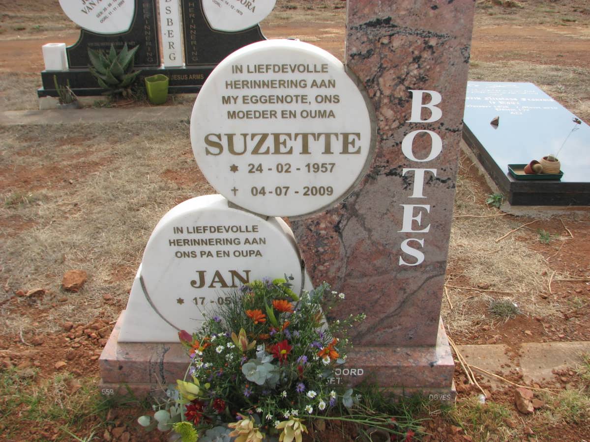 BOTES Jan &amp; Suzette 1957-2009