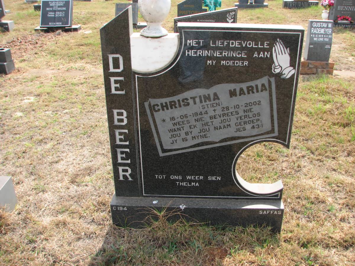 BEER Christina Maria, de 1944-2002
