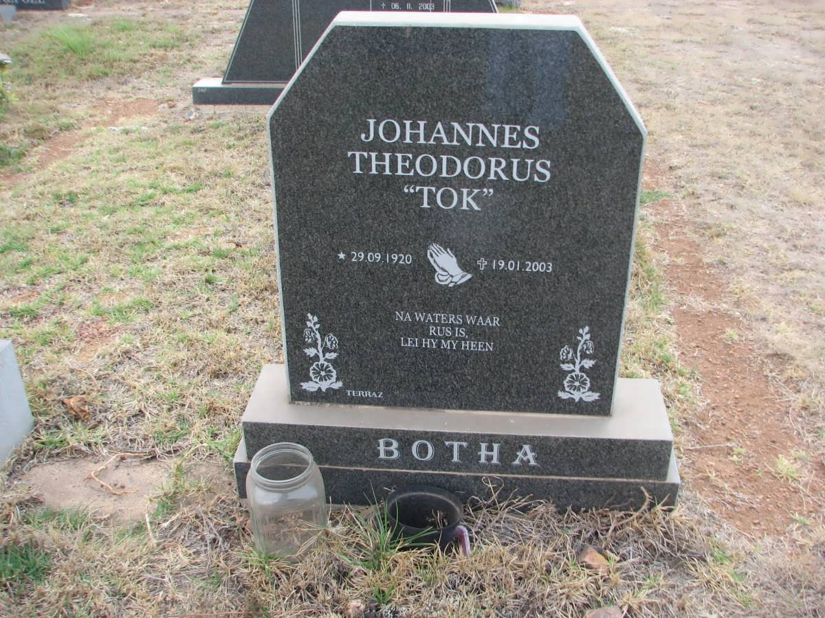 BOTHA Johannes Theodorus 1920-2003