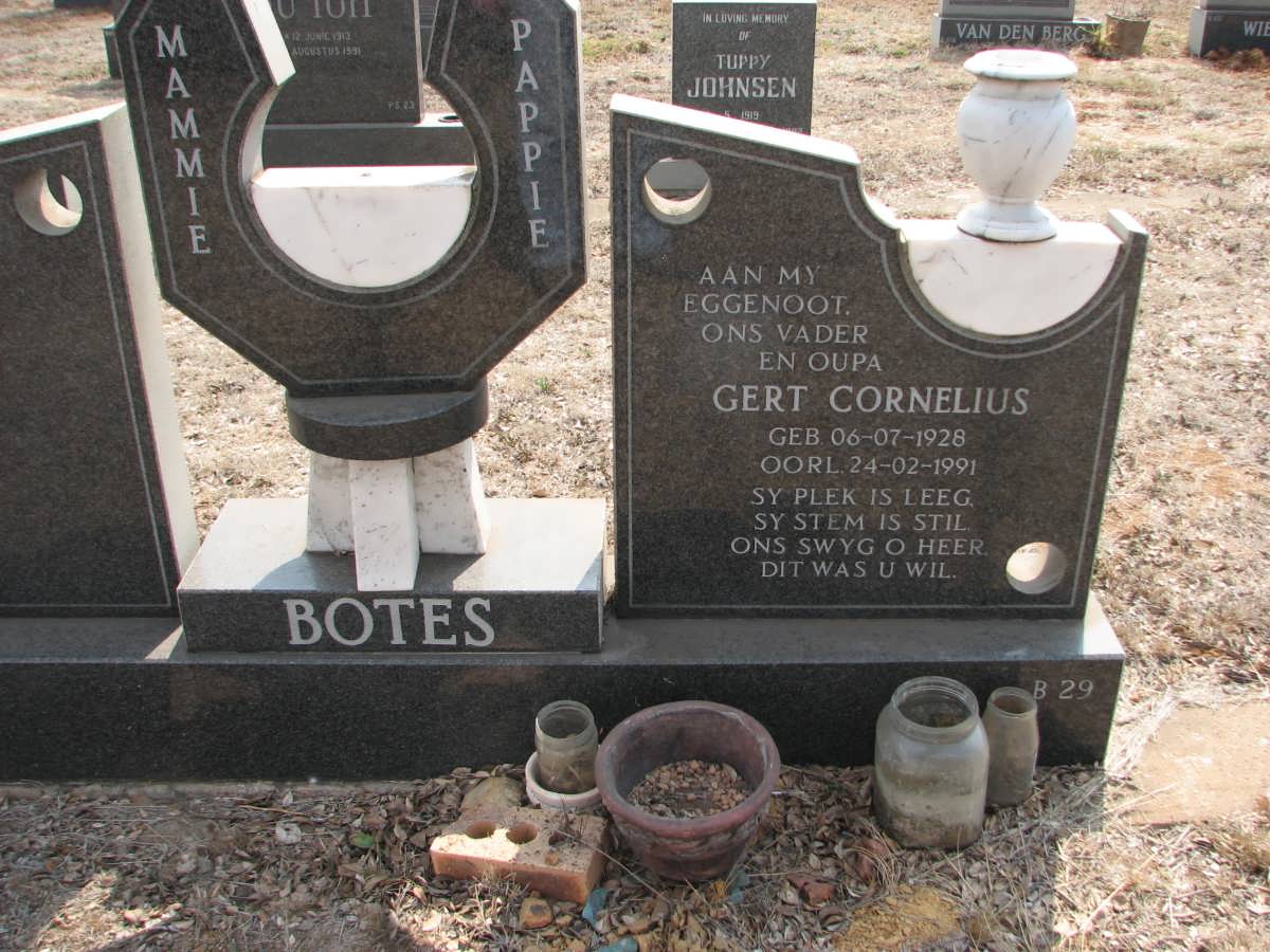 BOTES Gert Cornelius 1928-1991
