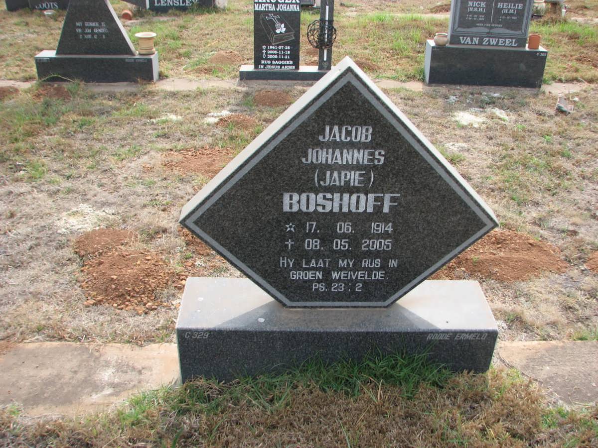 BOSHOFF Jacob Johannes 1914-2005