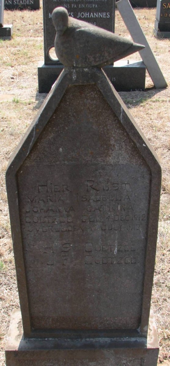 COETZEE Maria Isabella Johanna Catrina 1912-1913