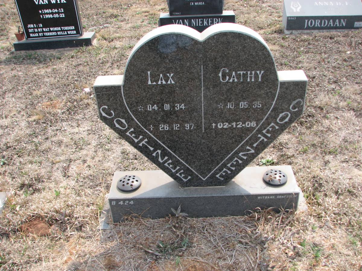 COETZEE Lax 1934-1997 &amp; Cathy 1935-2006