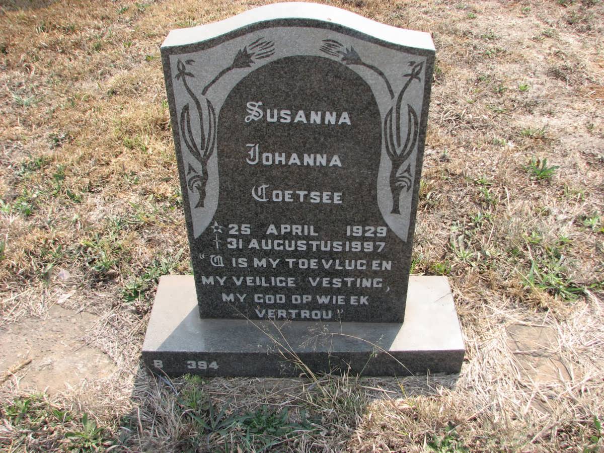 COETSEE Susanna Johanna 1929-1997