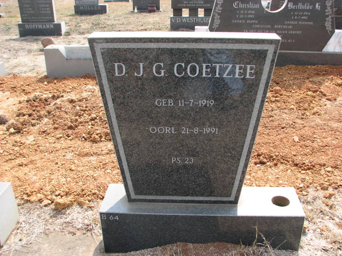 COETZEE D.J.G. 1919-1991