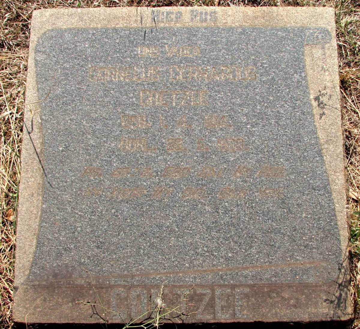 COETZEE Cornelis Gerhardus 1914-1960
