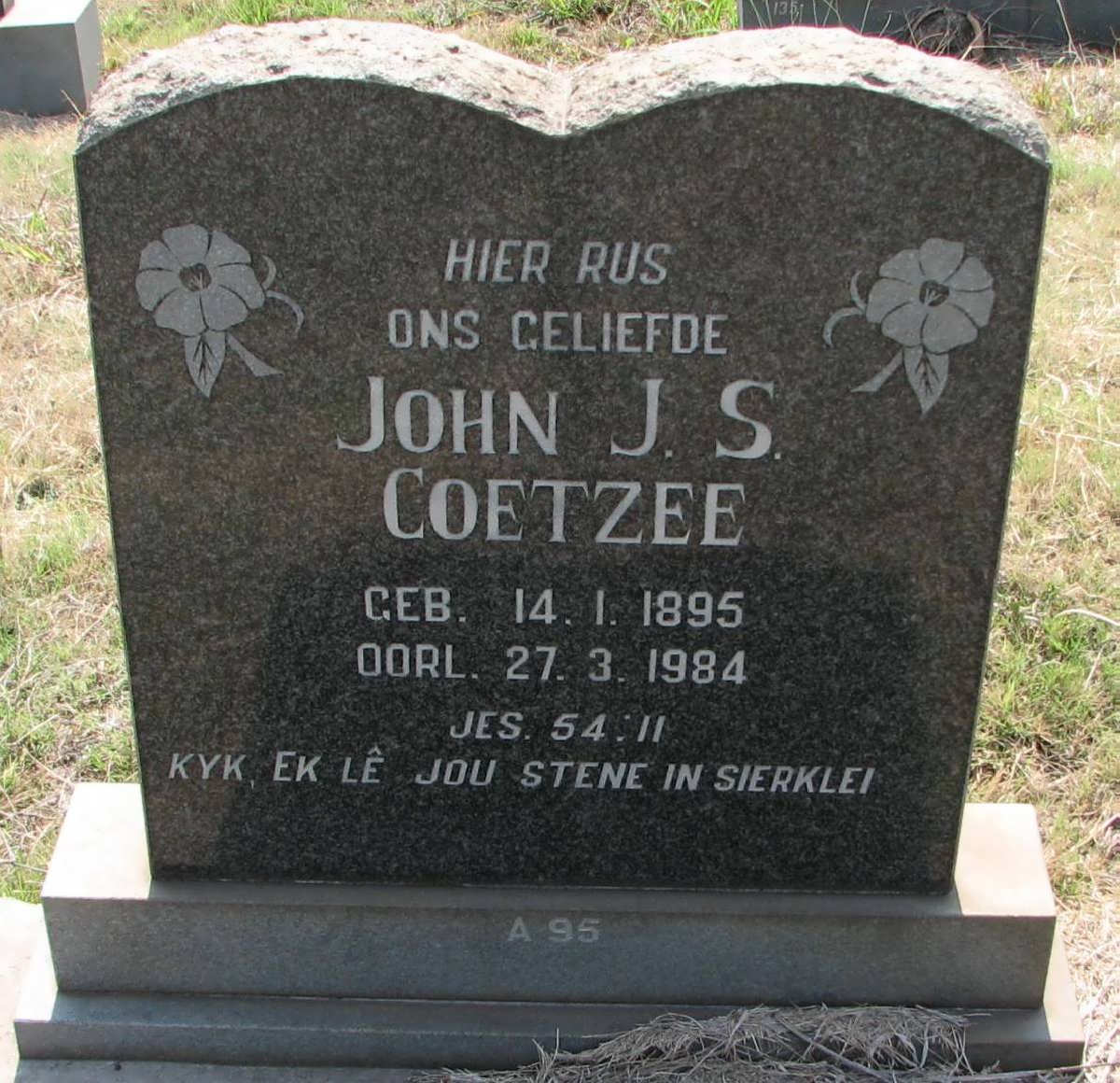 COETZEE John J.S. 1895-1984