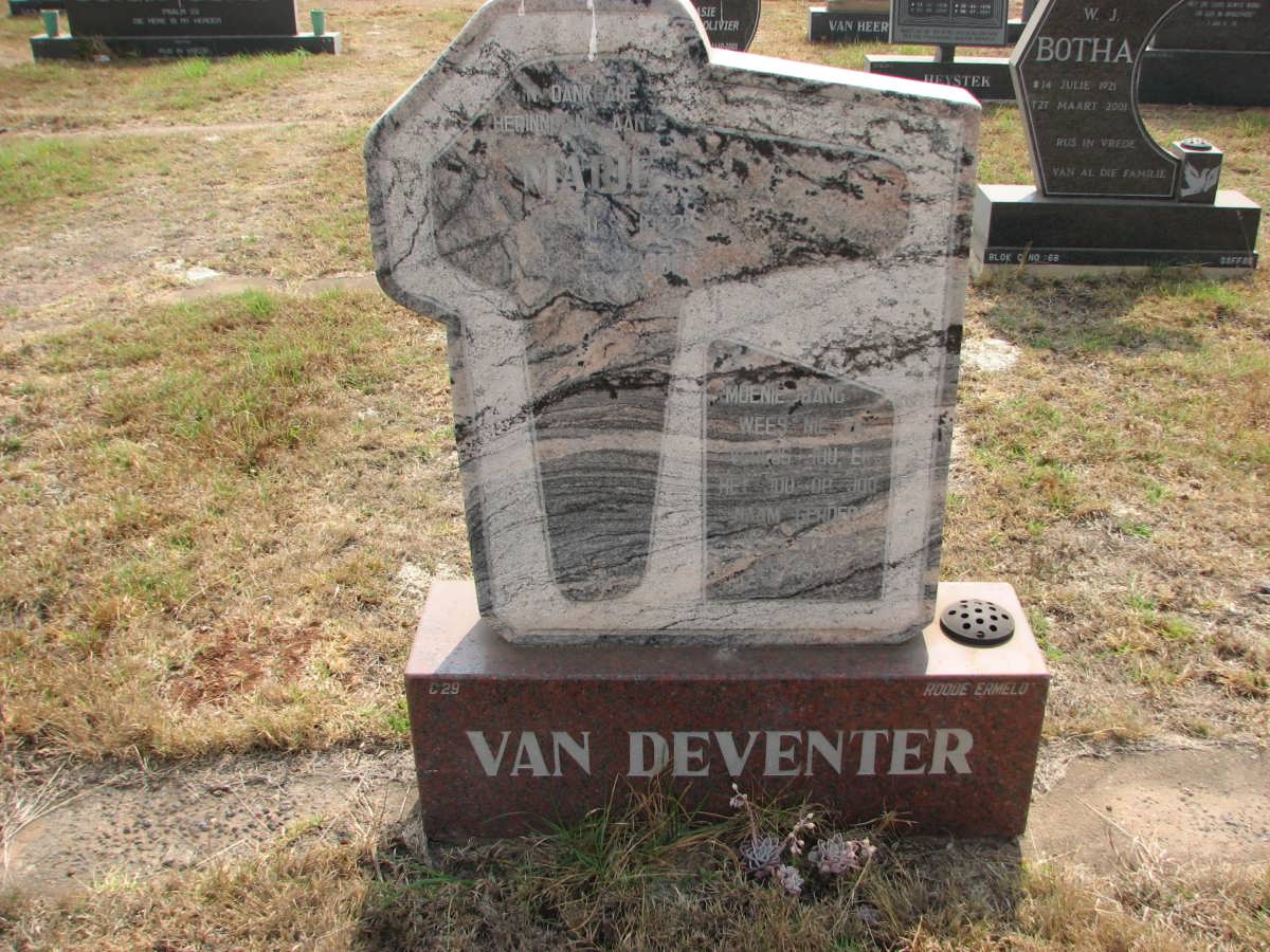 DEVENTER Marie, van 1962-2001