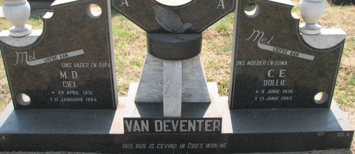 DEVENTER M.D., van 1931-1984 &amp; C.E. 1936-1983