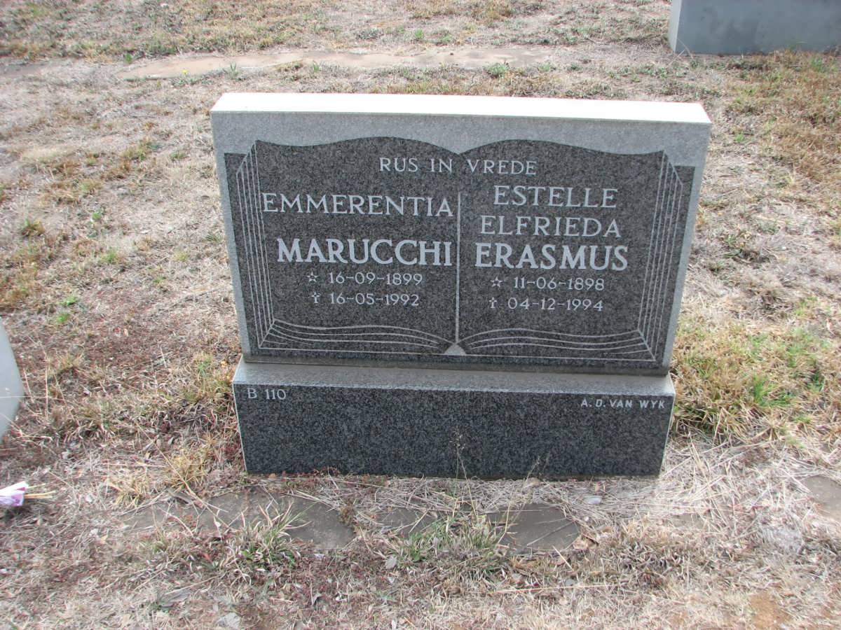 ERASMUS Elfrieda 1898-1994 :: MARRUCHI Emmerentia 1899-1992
