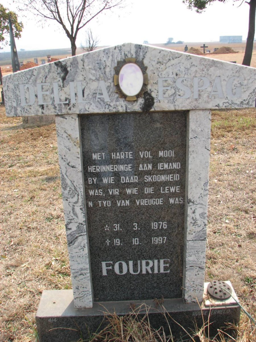 FOURIE Delila Espag 1976-1997