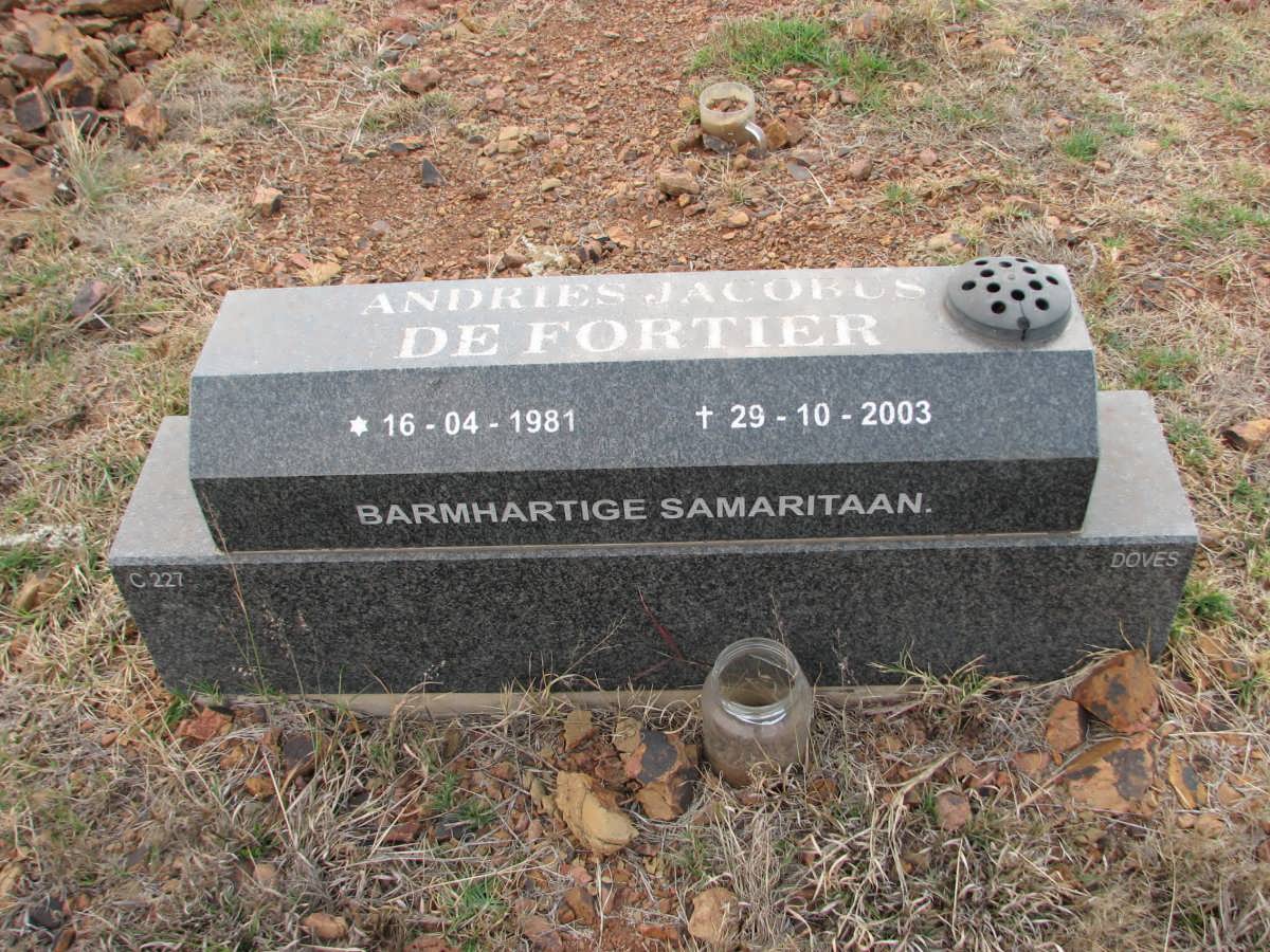 FORTIER Andries Jacobus, de 1981-2003