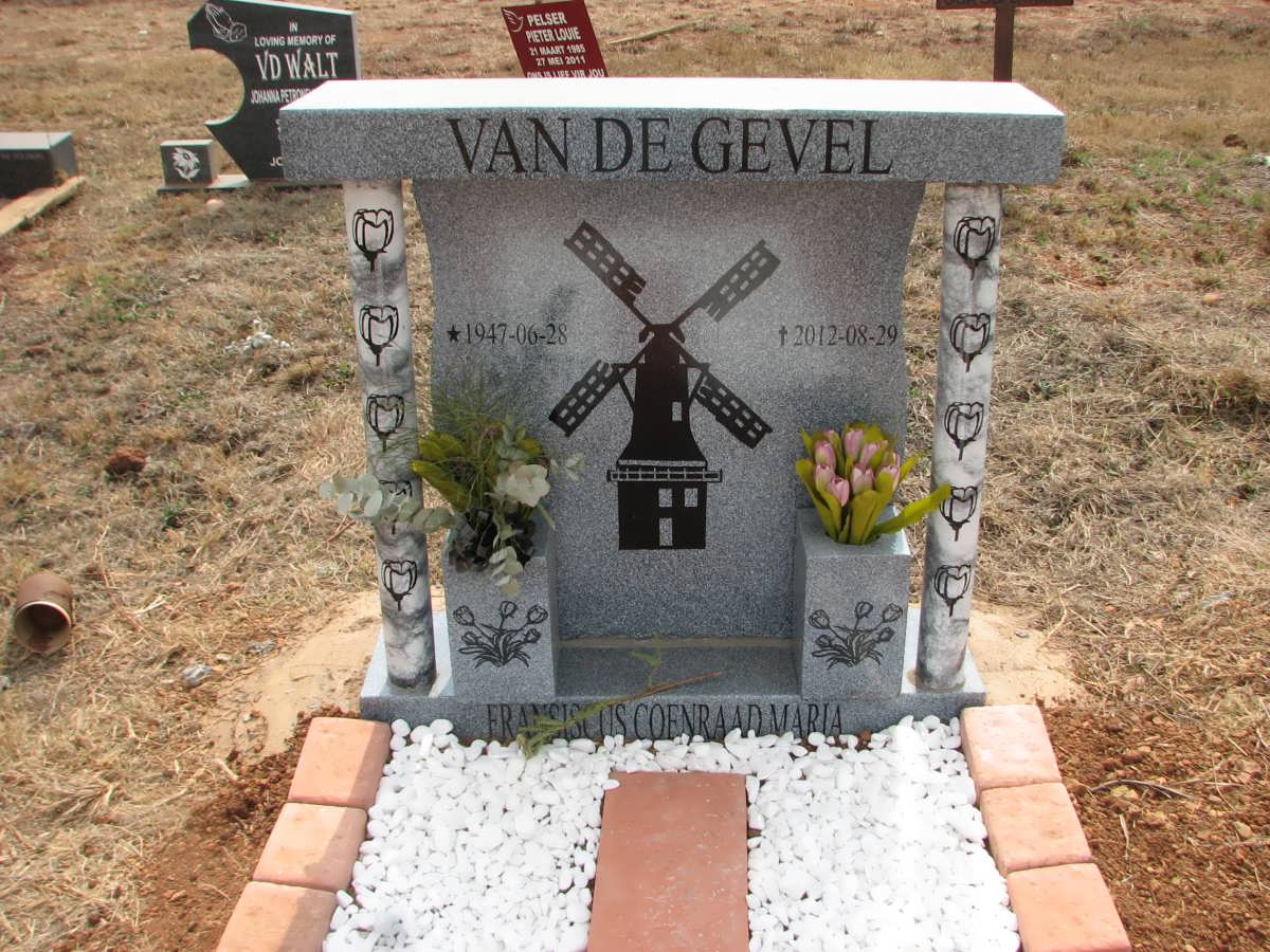 GEVEL Fransiscus Coenraad Maria, van de 1947-2012
