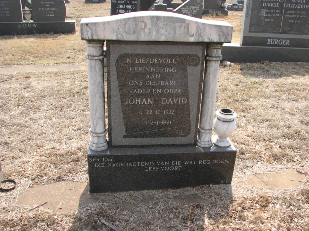 GRIESEL Johan David 1932-1991