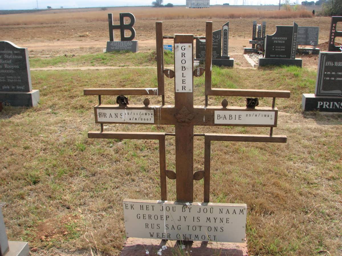 GROBLER Frans 1938-2007 &amp; Babie 1941-