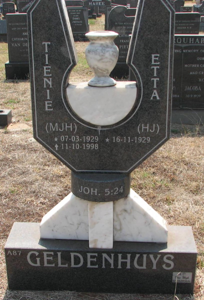 GELDENHUYS M.J.H. 1929-1998 &amp; H.J. 1929-