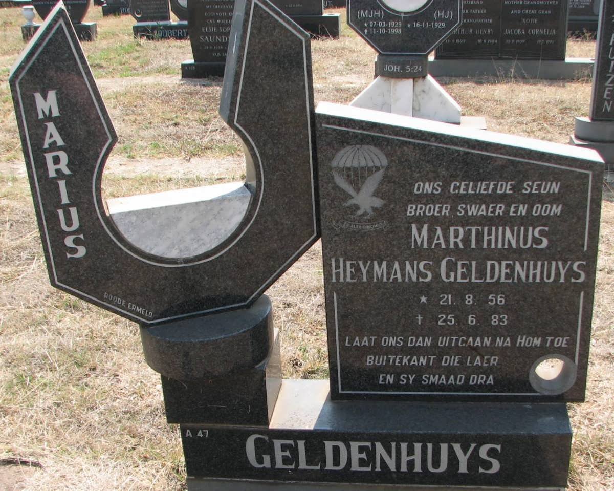 GELDENHUYS Marthinus Heymans 1956-1983