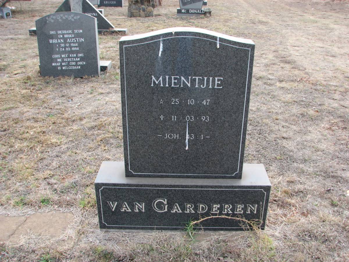 GARDEREN Mientjie, van 1947-1993