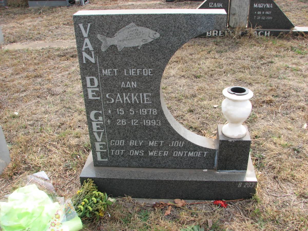 GEVEL Sakkie, van de 1978-1993