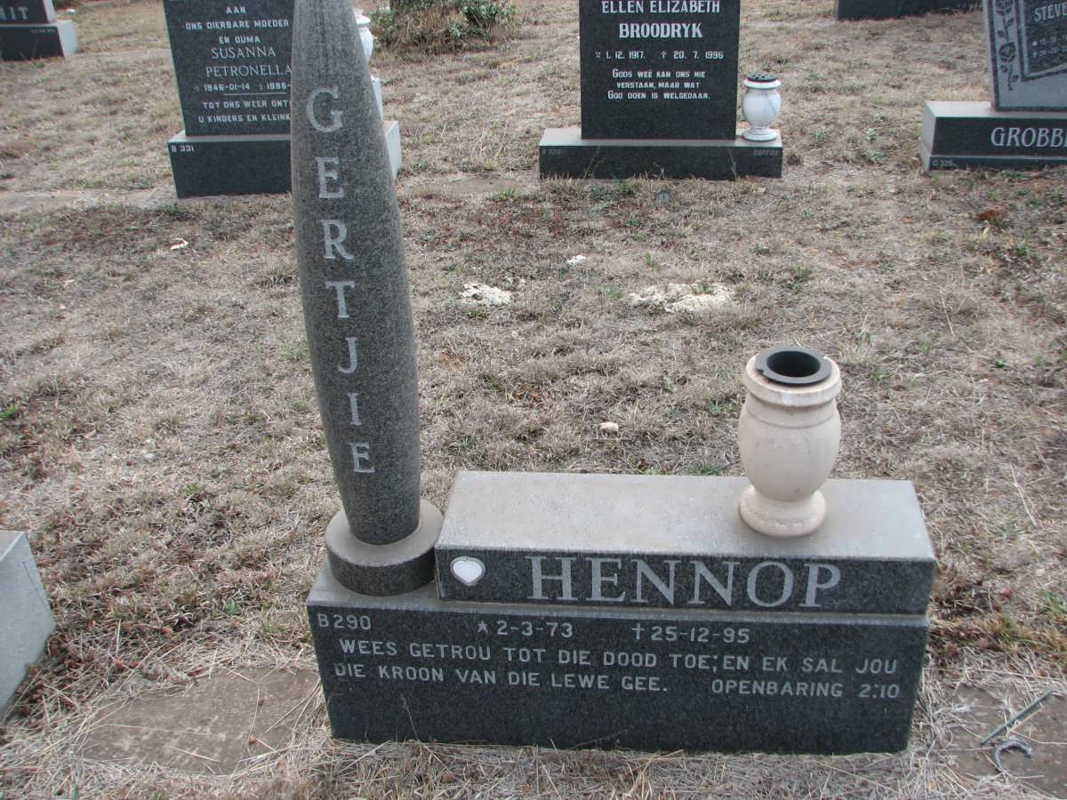 HENNOP Gertjie 1973-1995