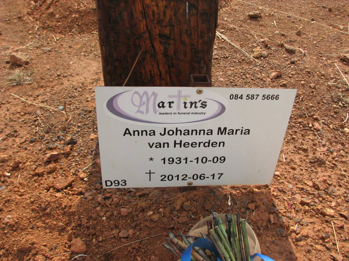 HEERDEN Anna Johanna Maria, van 1931-2012
