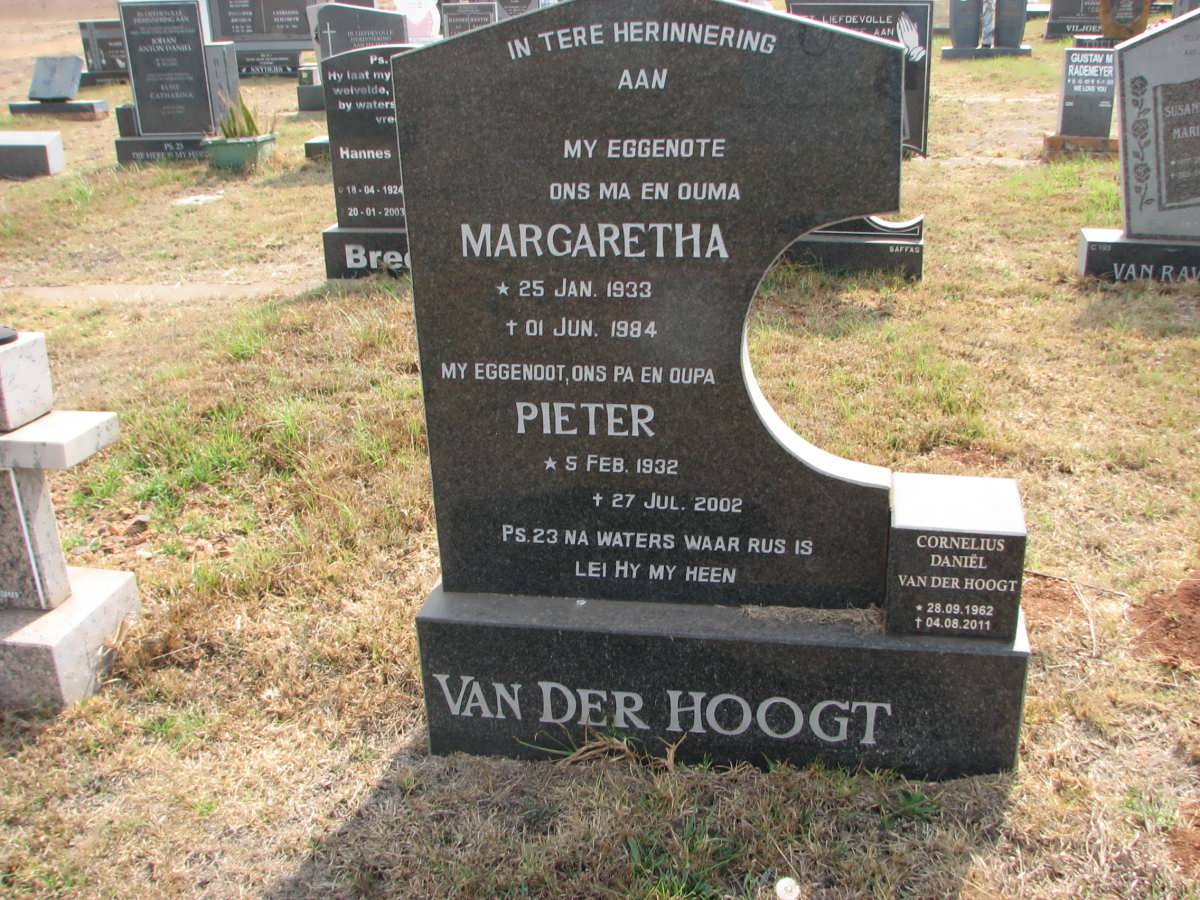 HOOGT Pieter, van der 1932-2002 &amp; Margaretha 1933-1984