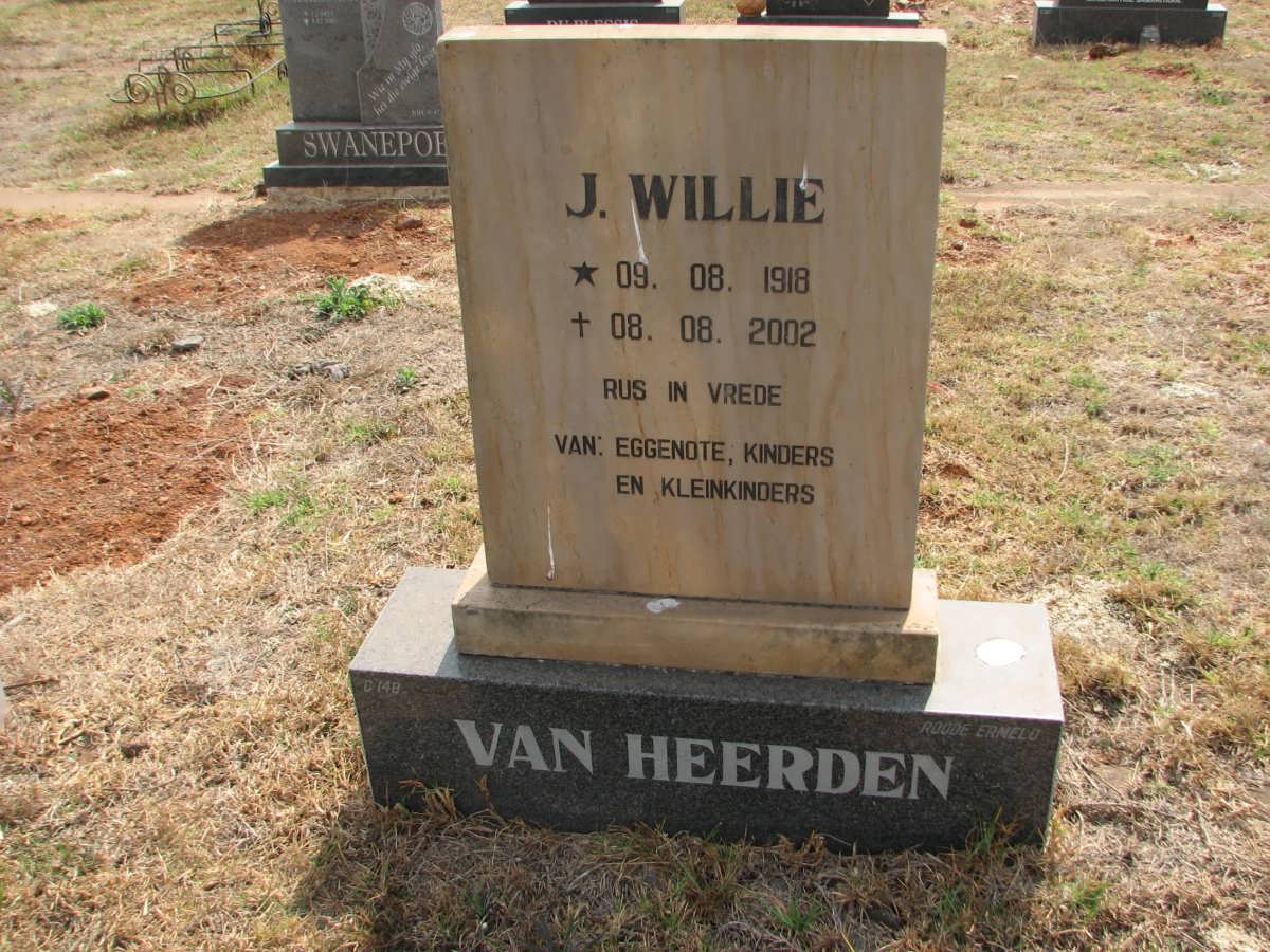 HEERDEN J. Willie, van 1918-2002