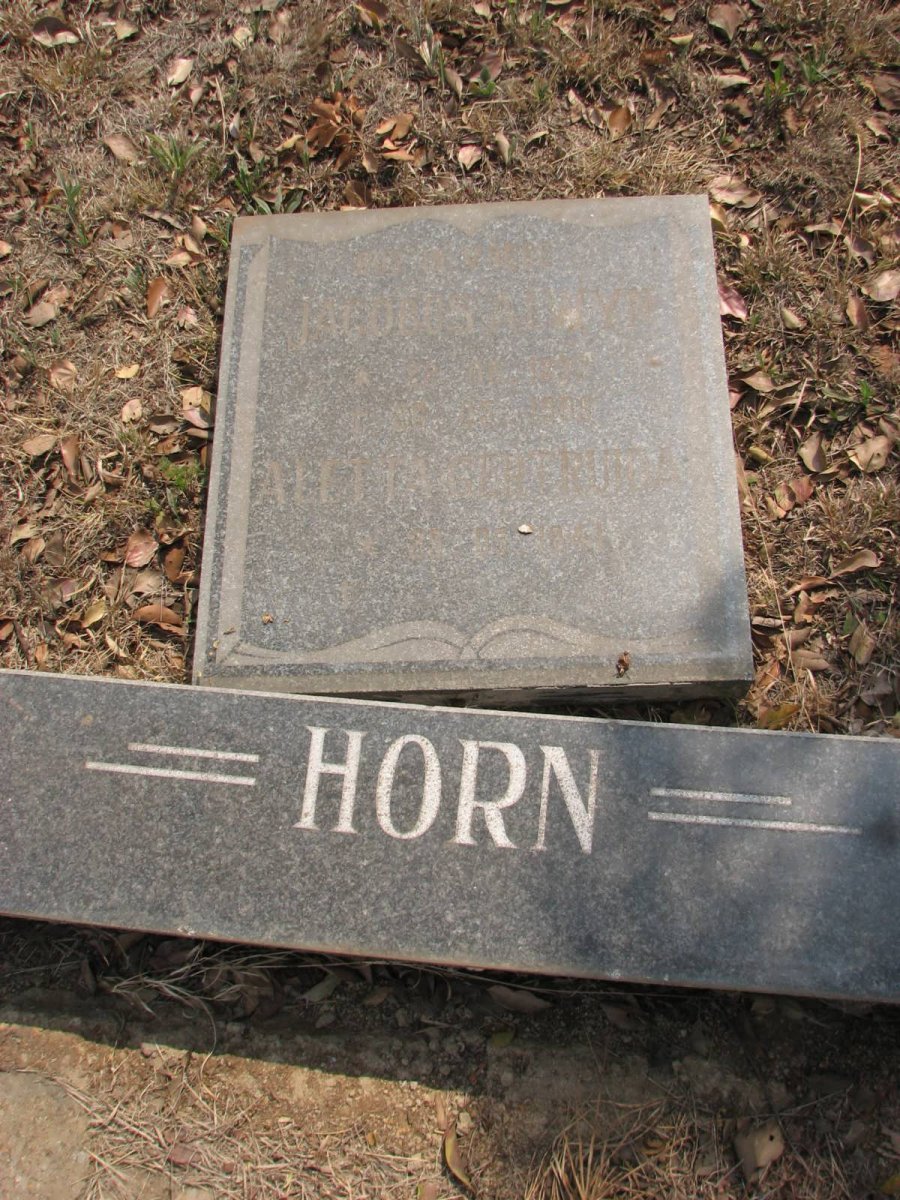 HORN Jacobus Alwyn ?-? &amp; Aletta Gertruida ?-?