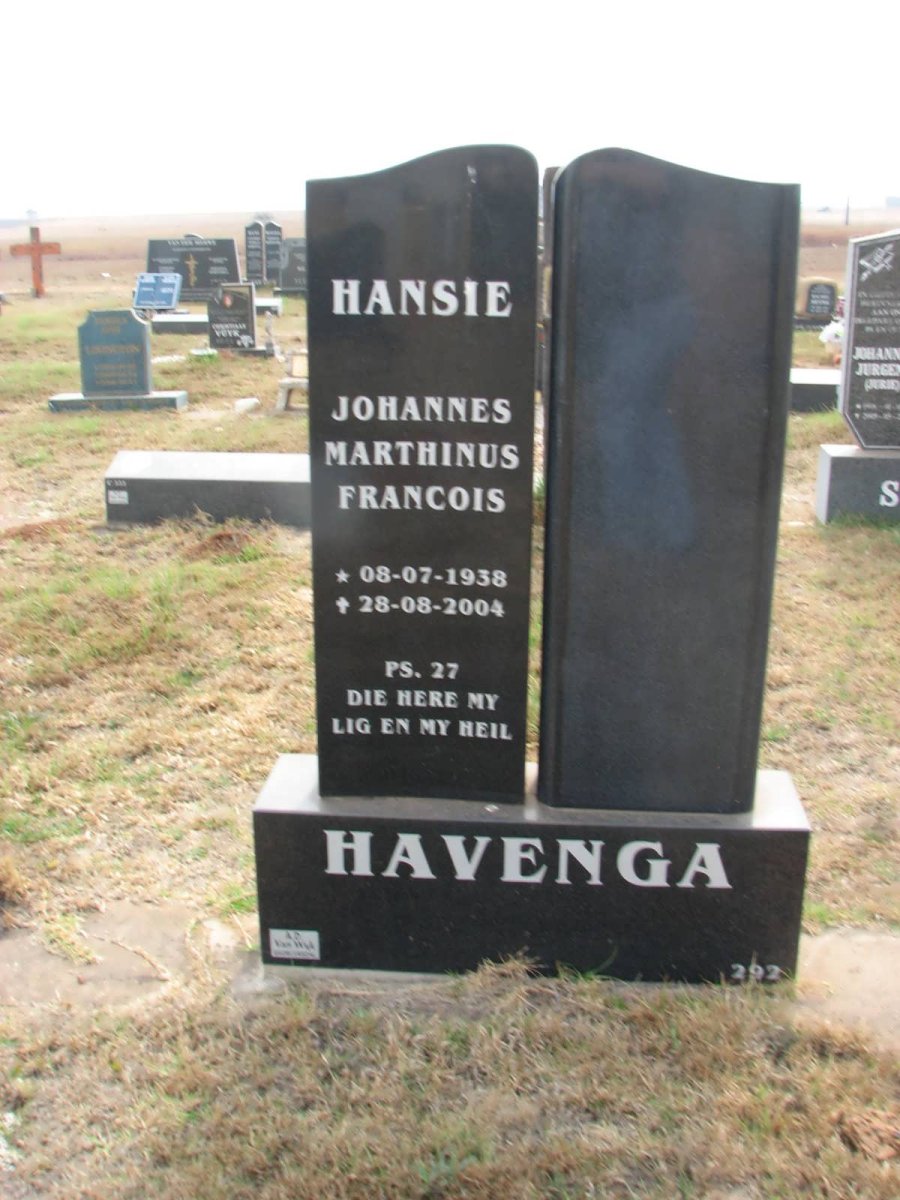 HAVENGA Johannes Marthinus Francois 1938-2004