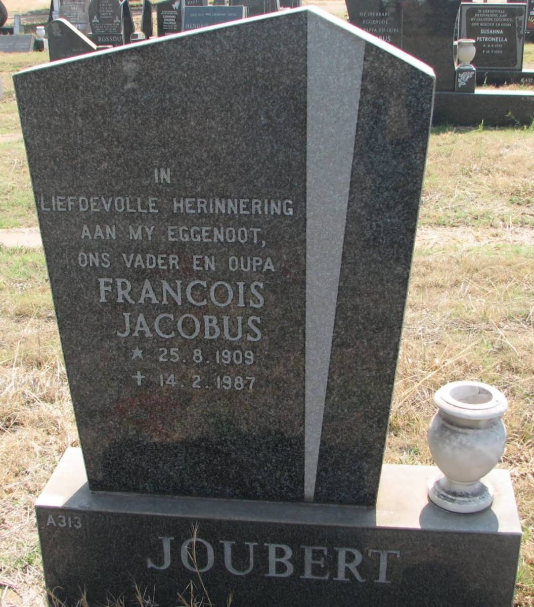 JOUBERT Francois Jacobus 1909-1987