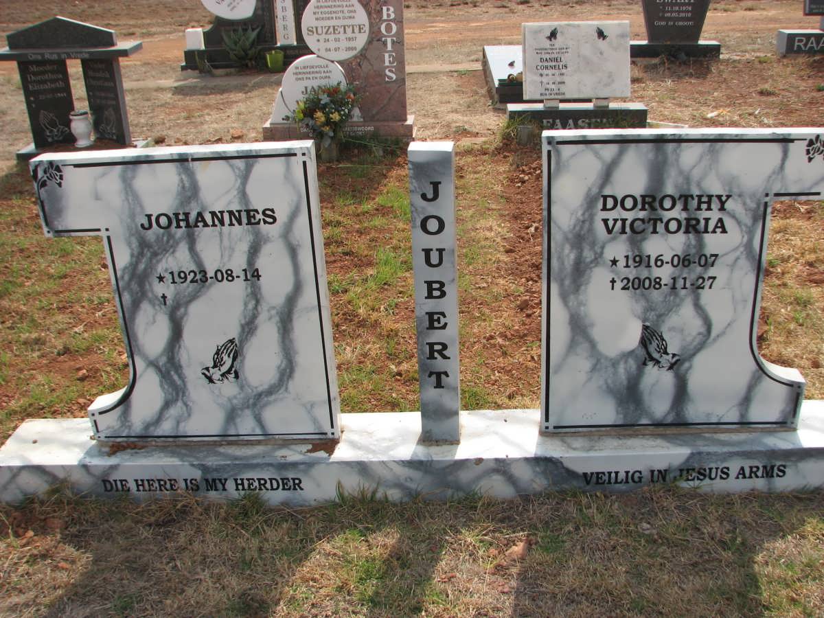JOUBERT Johannes 1923- &amp; Dorothy Victoria 1916-2008