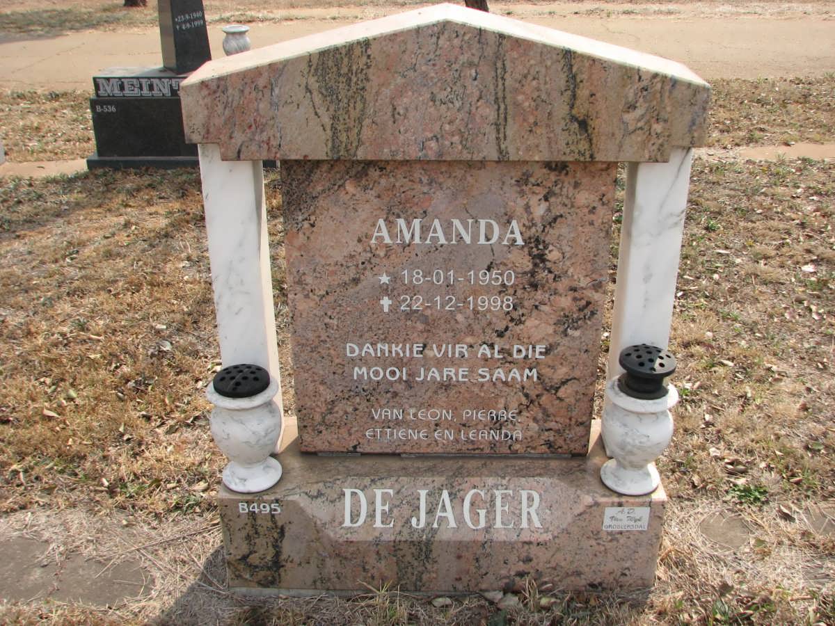 JAGER Amanda, de 1950-1998