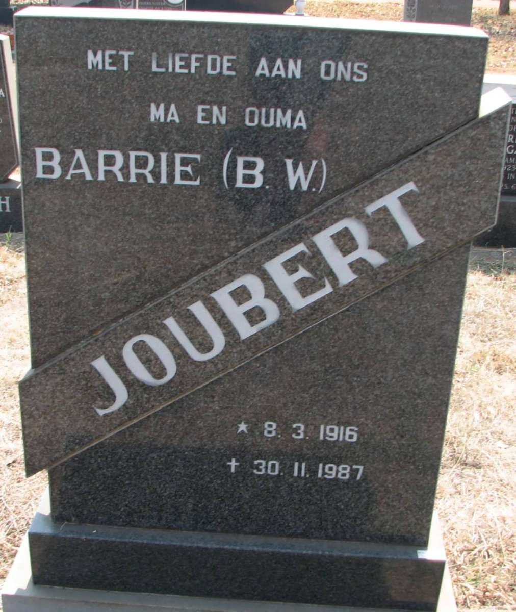 JOUBERT B.W. 1916-1987