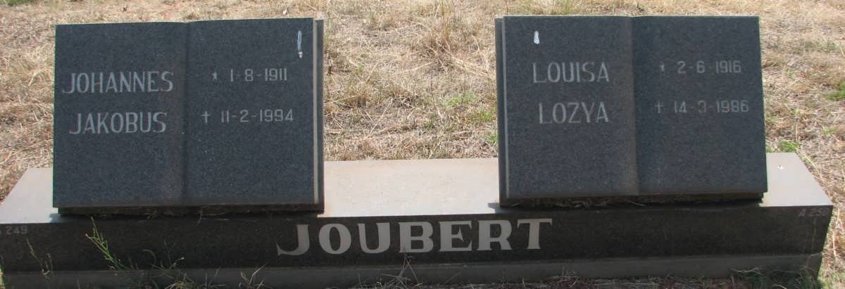 JOUBERT Johannes Jakobus 1911-1994 &amp; Louisa Lozya 1916-1986