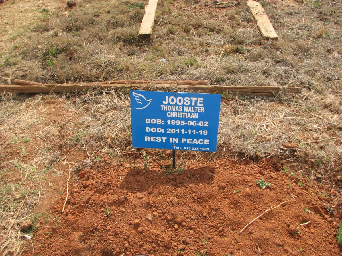 JOOSTE Thomas Walter Christiaan 1995-2011