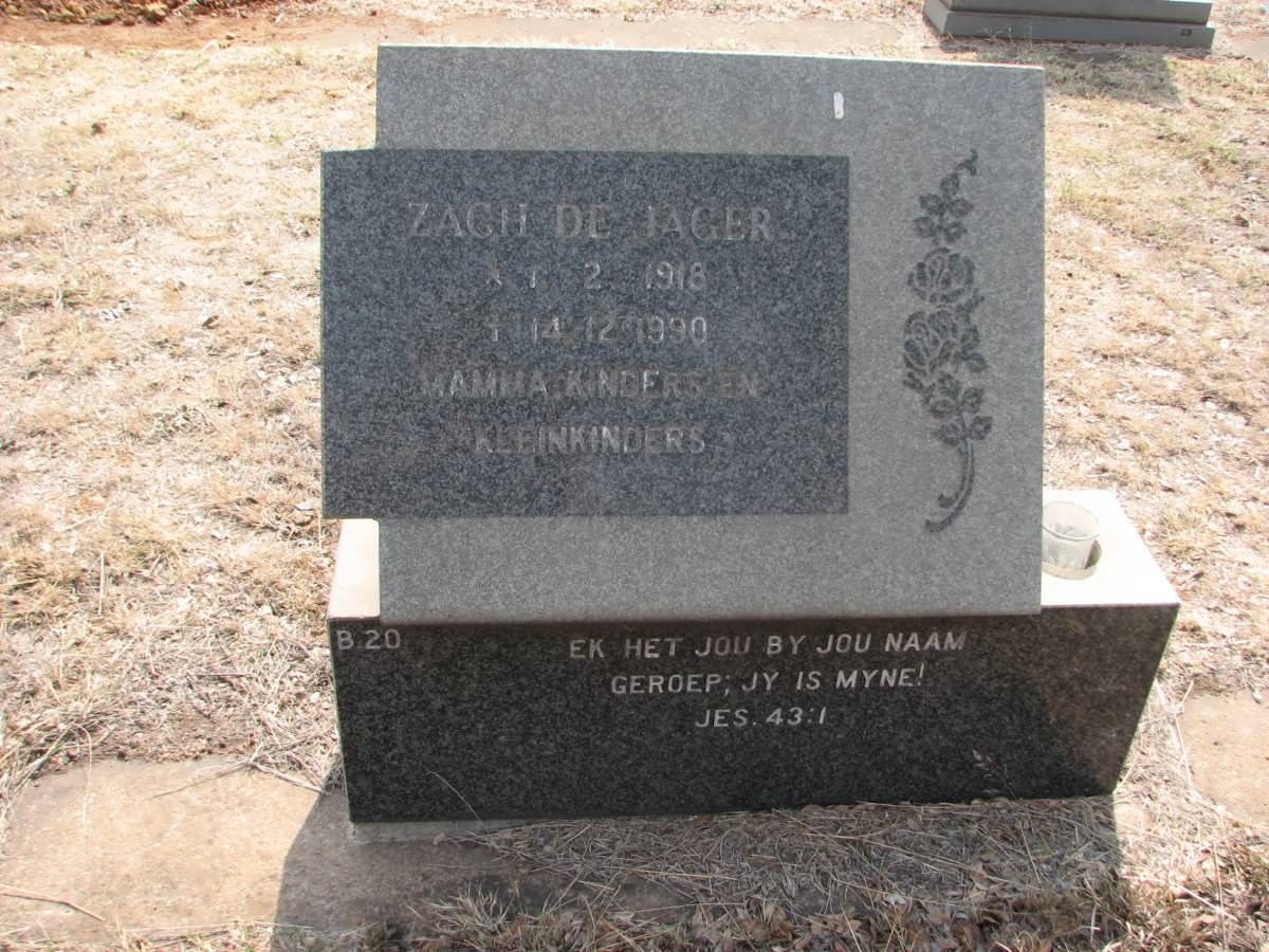 JAGER Zagh, de 1918-1990