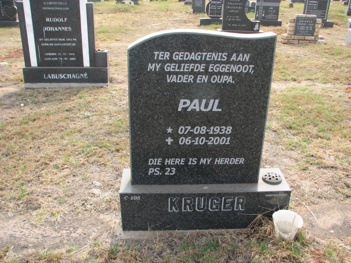 KRUGER Paul 1938-2001