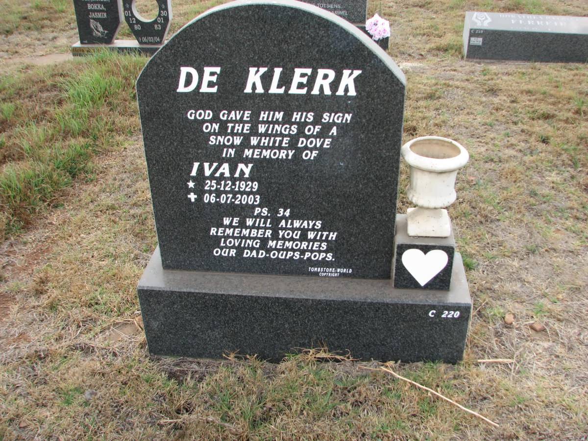 KLERK Ivan, de 1929-2003