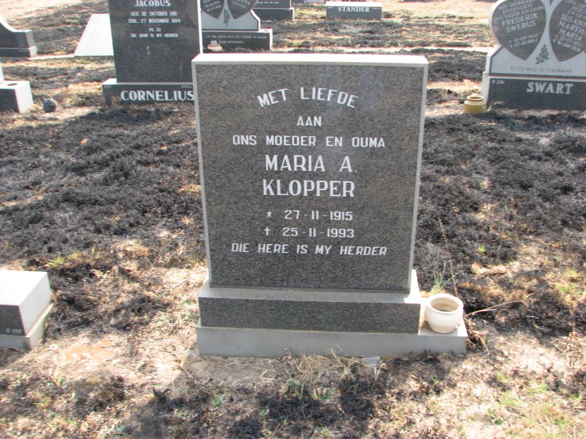 KLOPPER Maria A. 1915-1993