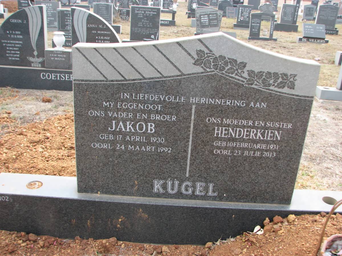 KÜGEL Jakob 1930-1996 &amp; Henderkien 1931-2013