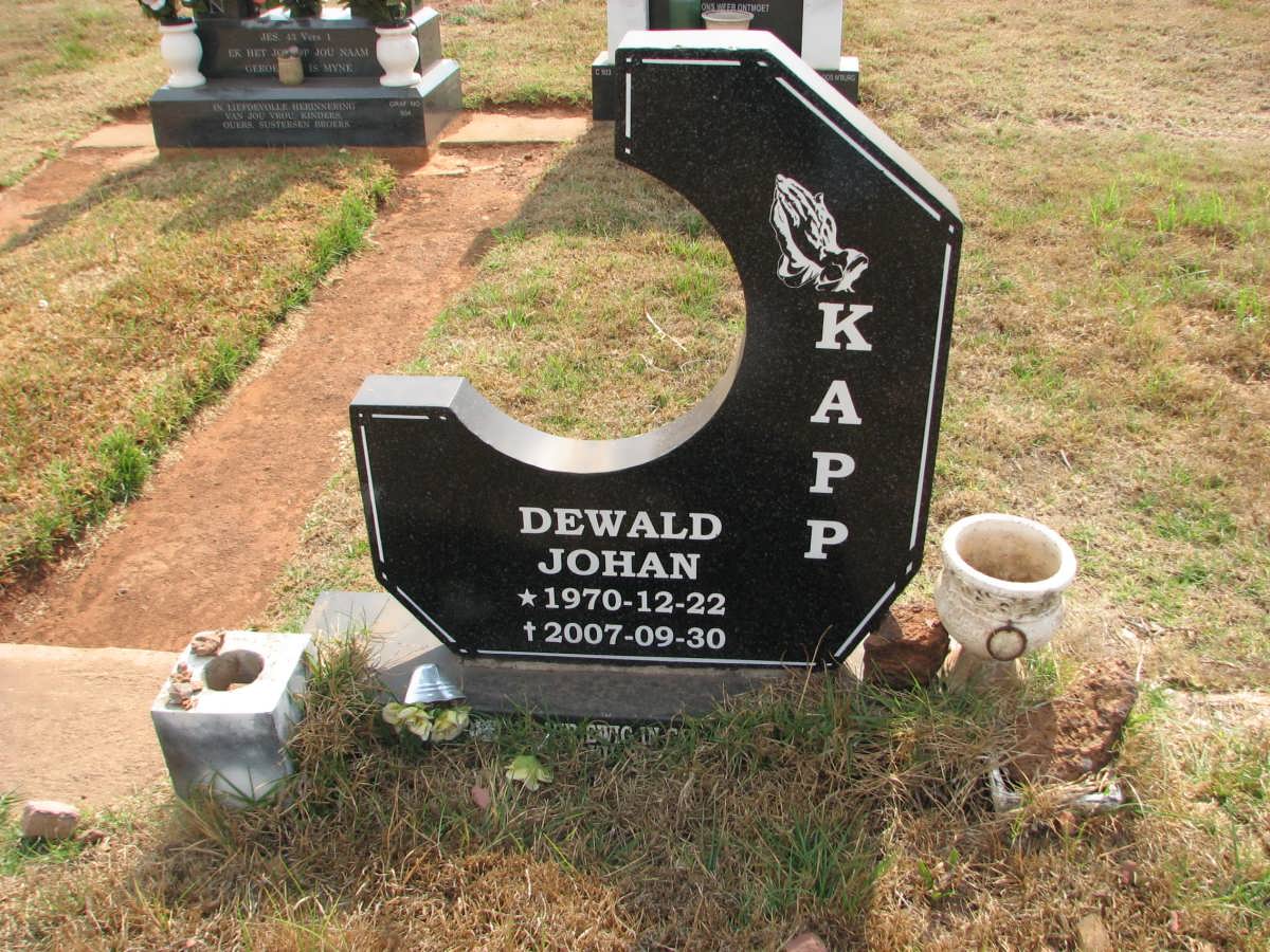 KAPP Dewald Johan 1970-2007