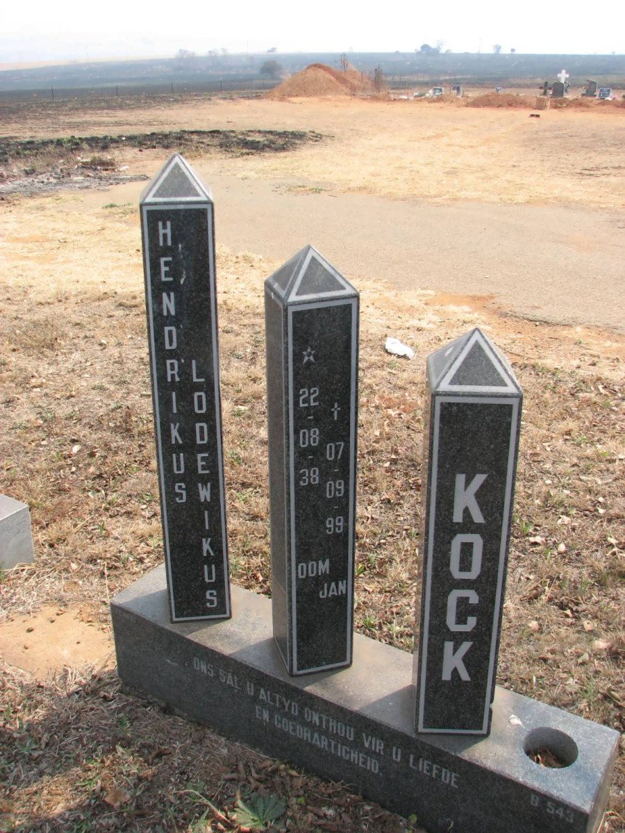 KOCK Hendrikus Lodewikus 1938-1999